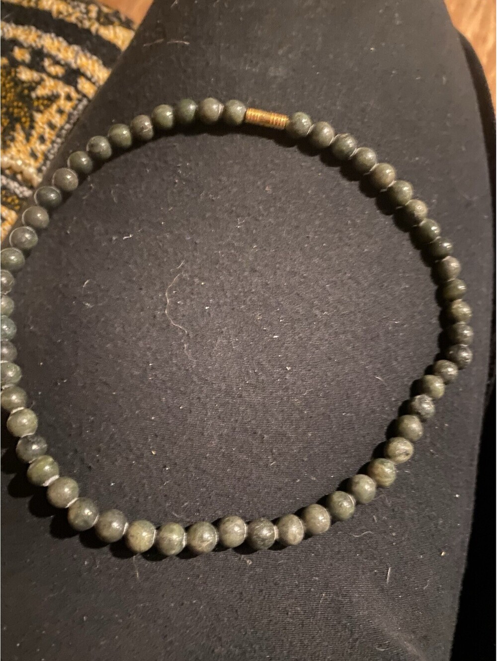 Nephrite Jade Beaded Choker Necklace